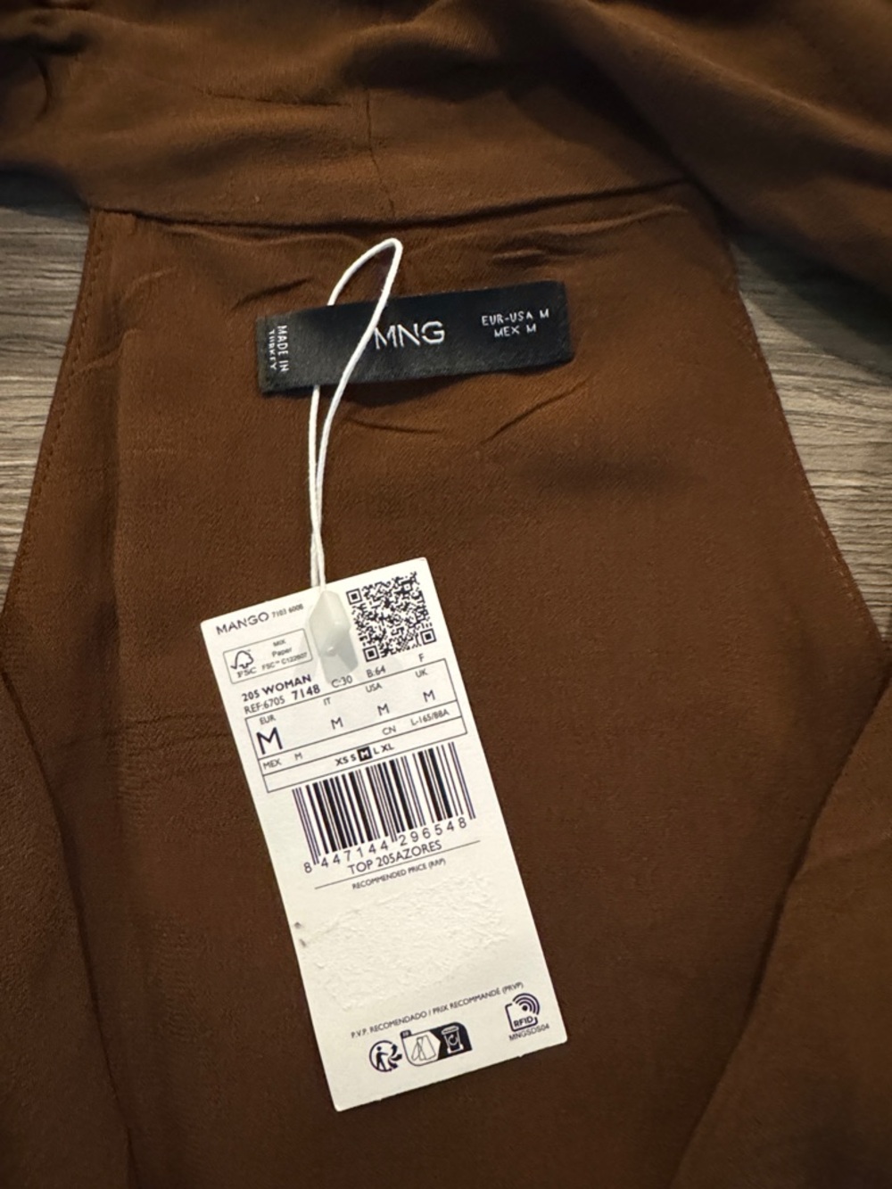 NWT Mango Draped Wrap Top - Picture 8 of 8